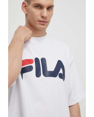 Fila t-shirt Lowell męski kolor biały z nadrukiem FAM0655