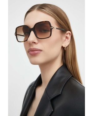 Gucci okulary przeciwsłoneczne damskie kolor brązowy GG1449S