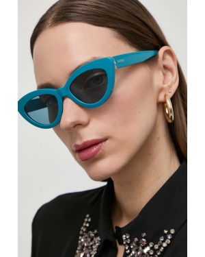 Guess okulary przeciwsłoneczne damskie kolor niebieski GU7905 5289V