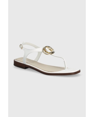 Guess sandały skórzane MIRY damskie kolor biały FLJMIR LEA03