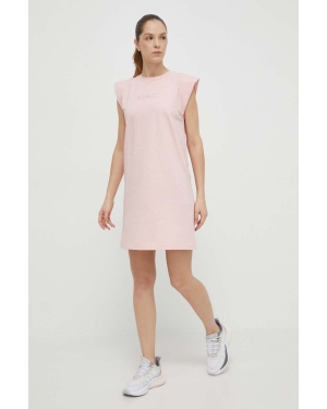 Guess sukienka bawełniana ATHENA kolor różowy mini oversize V4GK05 KC641