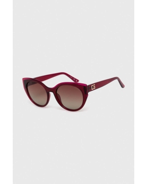 Guess okulary przeciwsłoneczne damskie kolor fioletowy GU7909_5369T