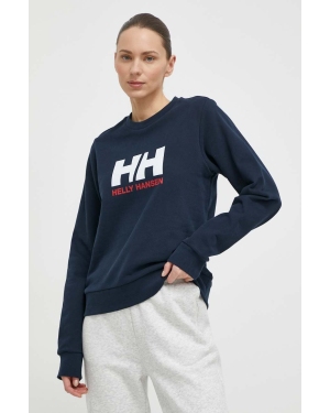 Helly Hansen bluza bawełniana damska kolor granatowy z nadrukiem 34462