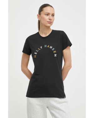 Helly Hansen t-shirt bawełniany damski kolor czarny