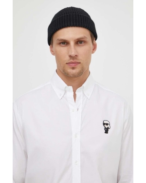 Karl Lagerfeld koszula męska kolor biały regular z kołnierzykiem button-down