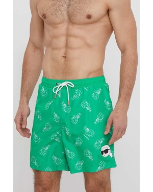 Karl Lagerfeld szorty kąpielowe kolor zielony