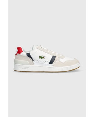 Lacoste sneakersy skórzane T-CLIP kolor biały 40SMA0048