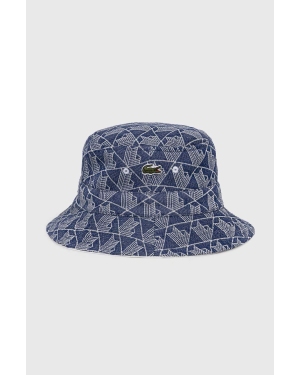 Lacoste kapelusz dwustronny kolor niebieski