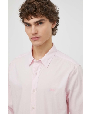 Levi's koszula męska kolor różowy slim z kołnierzykiem klasycznym