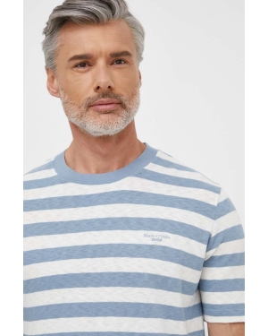 Marc O'Polo t-shirt bawełniany męski kolor niebieski wzorzysty