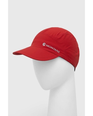 Montane czapka z daszkiem Minimus Lite kolor czerwony z nadrukiem HMILC15