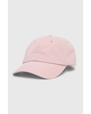 New Balance czapka z daszkiem kolor różowy gładka LAH21100OKB
