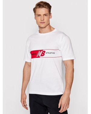 New Balance T-Shirt MT01510 Biały Relaxed Fit
