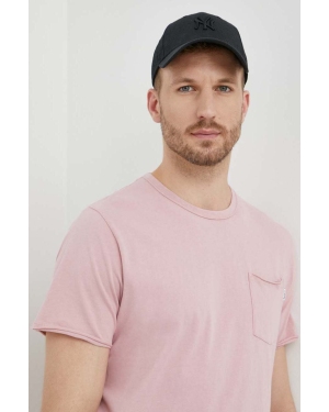 Pepe Jeans t-shirt bawełniany Single Carrinson męski kolor różowy gładki
