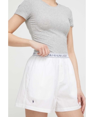 Polo Ralph Lauren szorty piżamowe damskie kolor biały bawełniana