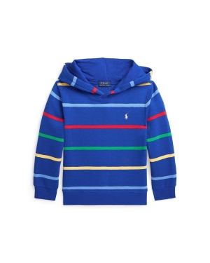 Polo Ralph Lauren bluza dziecięca kolor granatowy z kapturem wzorzysta
