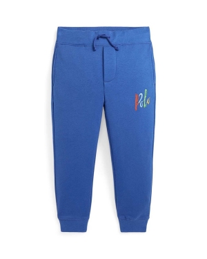 Polo Ralph Lauren spodnie dresowe dziecięce kolor niebieski gładkie