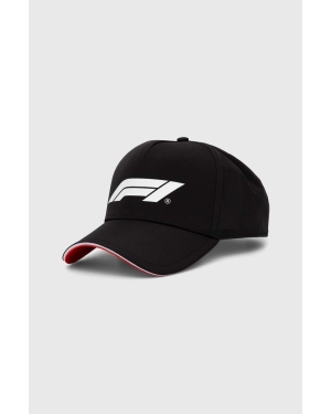 Puma czapka z daszkiem F1 kolor czarny z nadrukiem 025409