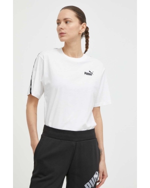 Puma t-shirt bawełniany damski kolor biały 675994