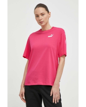 Puma t-shirt bawełniany damski kolor różowy 675994
