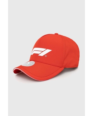 Puma czapka z daszkiem F1 kolor czerwony z nadrukiem 025409