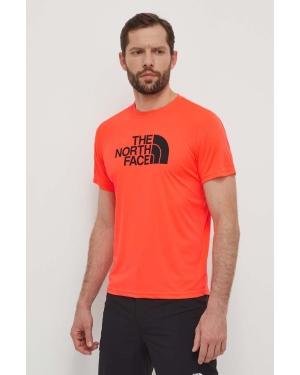 The North Face t-shirt sportowy Reaxion Easy kolor czerwony z nadrukiem NF0A4CDVQI41