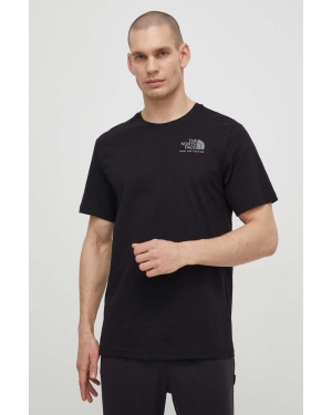 The North Face t-shirt bawełniany męski kolor czarny z nadrukiem NF0A87EWJK31