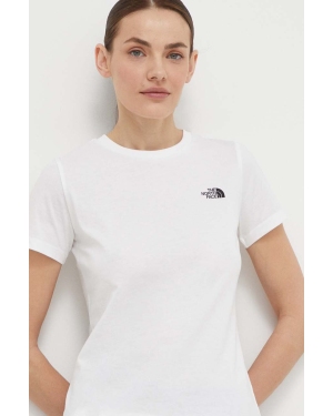The North Face t-shirt damski kolor biały NF0A87NHFN41