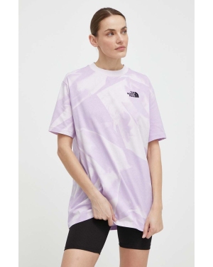 The North Face t-shirt bawełniany damski kolor fioletowy NF0A881FUI61