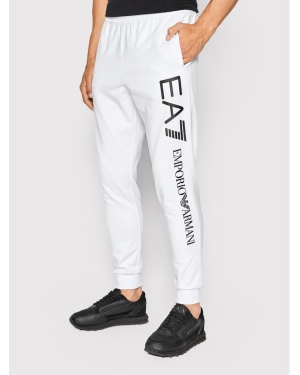 EA7 Emporio Armani Spodnie dresowe 8NPPC3 PJ05Z 1101 Biały Slim Fit