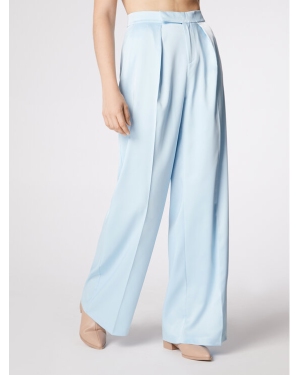 Simple Spodnie materiałowe SPD015 Niebieski Regular Fit