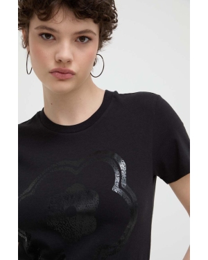 Vans t-shirt bawełniany damski kolor czarny
