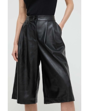 Armani Exchange spodnie damskie kolor czarny szerokie high waist 3DYP23 YN3QZ