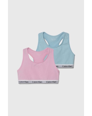 Calvin Klein Underwear biustonosz sportowy dziecięcy 2-pack kolor różowy