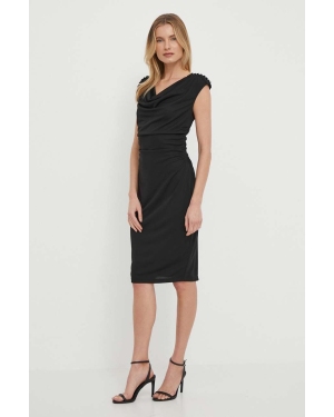Lauren Ralph Lauren sukienka kolor czarny mini dopasowana