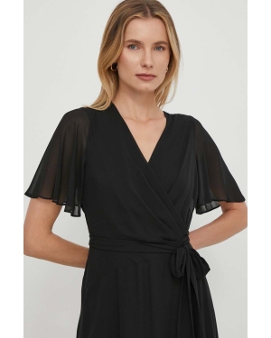 Lauren Ralph Lauren sukienka kolor czarny midi rozkloszowana 250909381