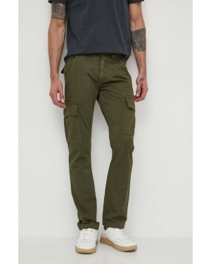 Alpha Industries spodnie bawełniane Agent Pant kolor zielony proste 158205.142