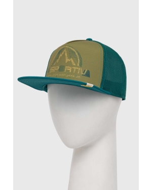 LA Sportiva czapka z daszkiem kolor zielony wzorzysta