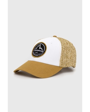 LA Sportiva czapka z daszkiem Belayer kolor beżowy z aplikacją