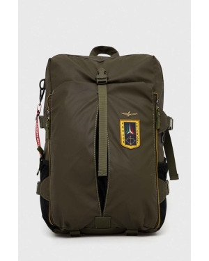 Aeronautica Militare plecak męski kolor zielony duży z aplikacją