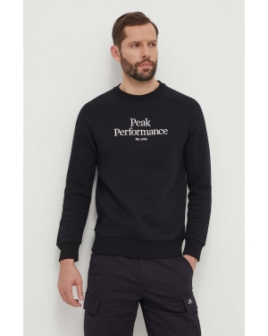Peak Performance bluza męska kolor czarny z aplikacją