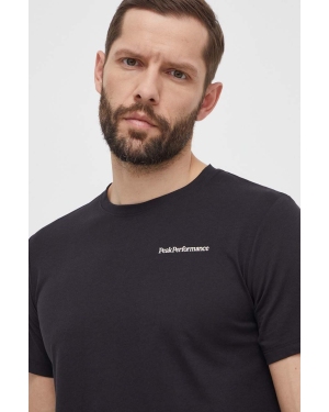 Peak Performance t-shirt męski kolor czarny gładki