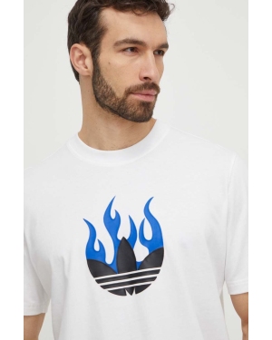 adidas Originals t-shirt bawełniany męski kolor biały z nadrukiem IS2944