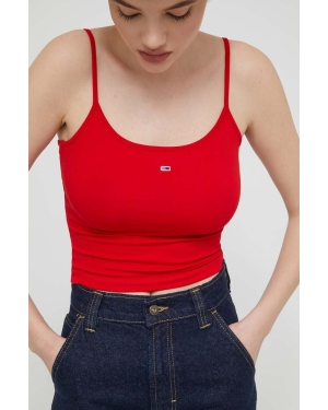 Tommy Jeans top 2-pack damski kolor czerwony
