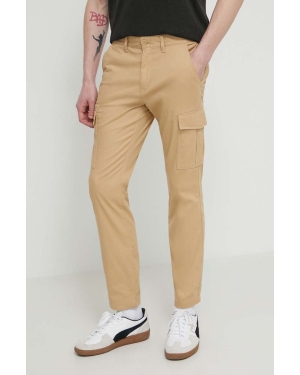 Tommy Jeans spodnie męskie kolor beżowy dopasowane DM0DM18940