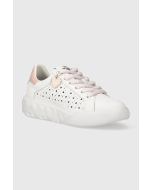 Love Moschino sneakersy skórzane kolor biały JA15584G0IIA110B