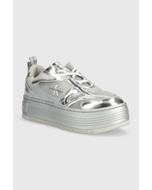 Calvin Klein Jeans sneakersy BOLD PLATF LOW MIX ML MR kolor srebrny YW0YW01510
