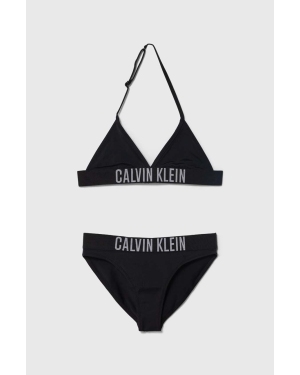 Calvin Klein Jeans dwuczęściowy strój kąpielowy dziecięcy kolor czarny