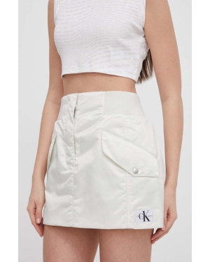 Calvin Klein Jeans spódnica kolor biały mini ołówkowa