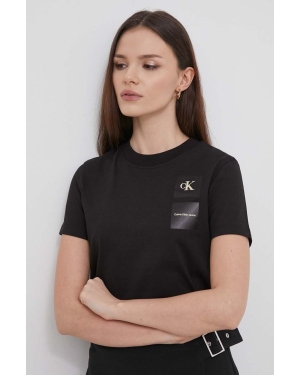 Calvin Klein Jeans t-shirt bawełniany damski kolor czarny J20J223700